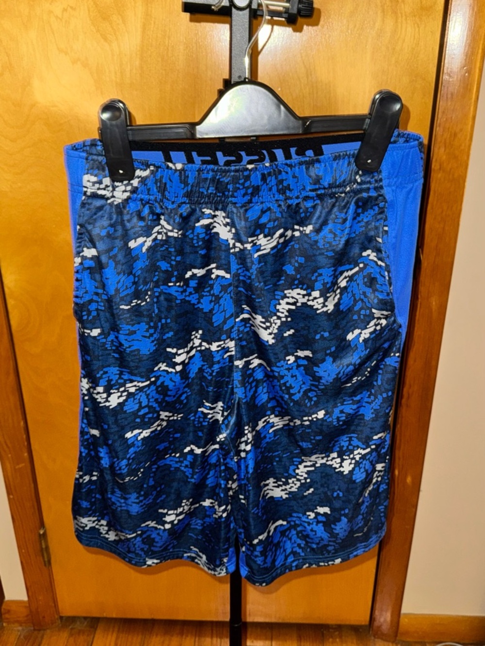 Russell Athletic Blue Camo Kids Athletic Shorts